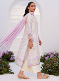 Farah Talib Aziz | Zaza Prints 24 | THISTLE LILAC SHIRT AND DUPATTA - House Of Anaya