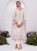 Farah Talib Aziz | Zaza Prints 24 | THISTLE LILAC SHIRT AND DUPATTA - House Of Anaya
