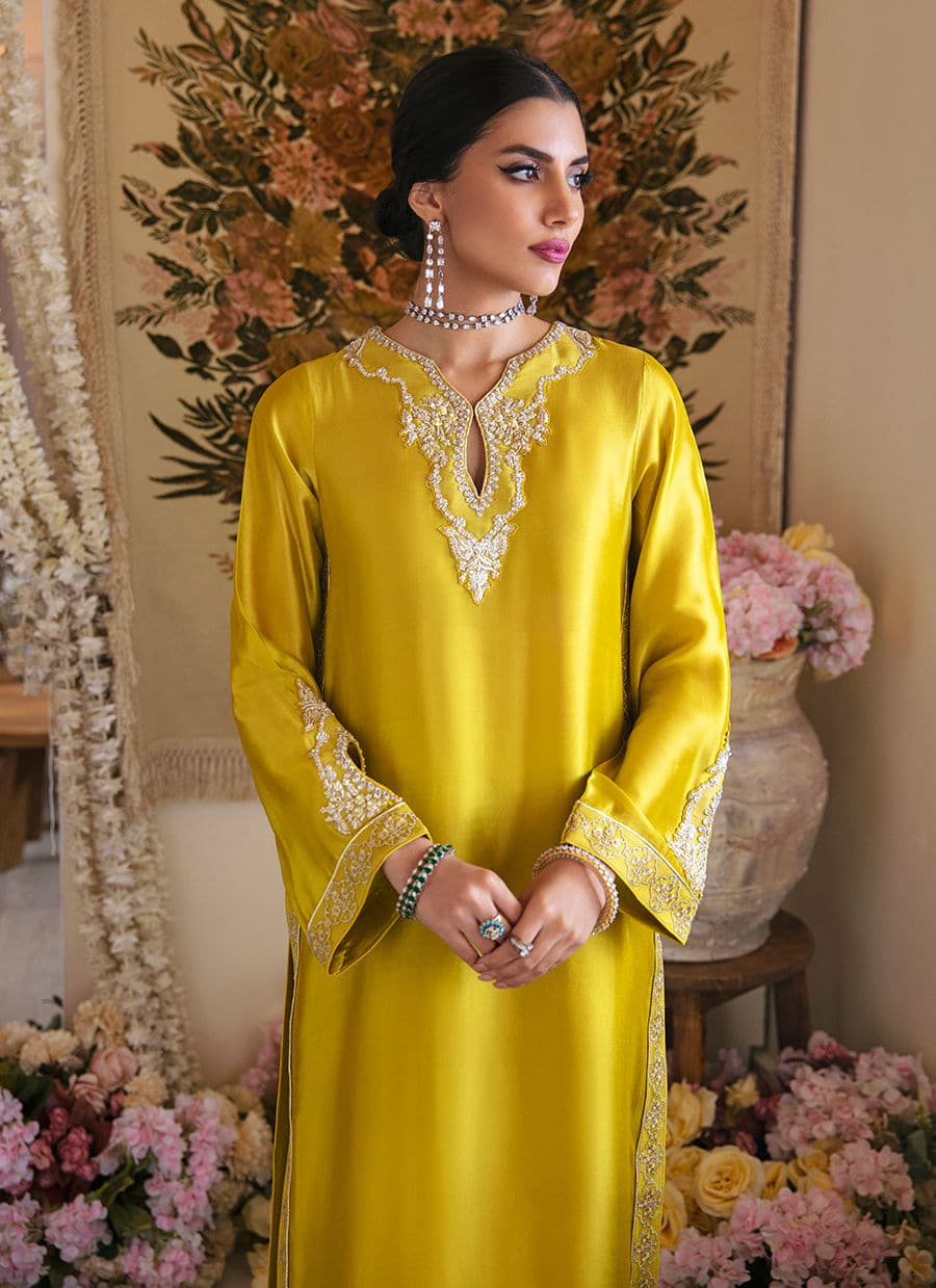 Farah Talib Aziz | Mayna Festive Luxe | Veesta Lime - House Of Anaya
