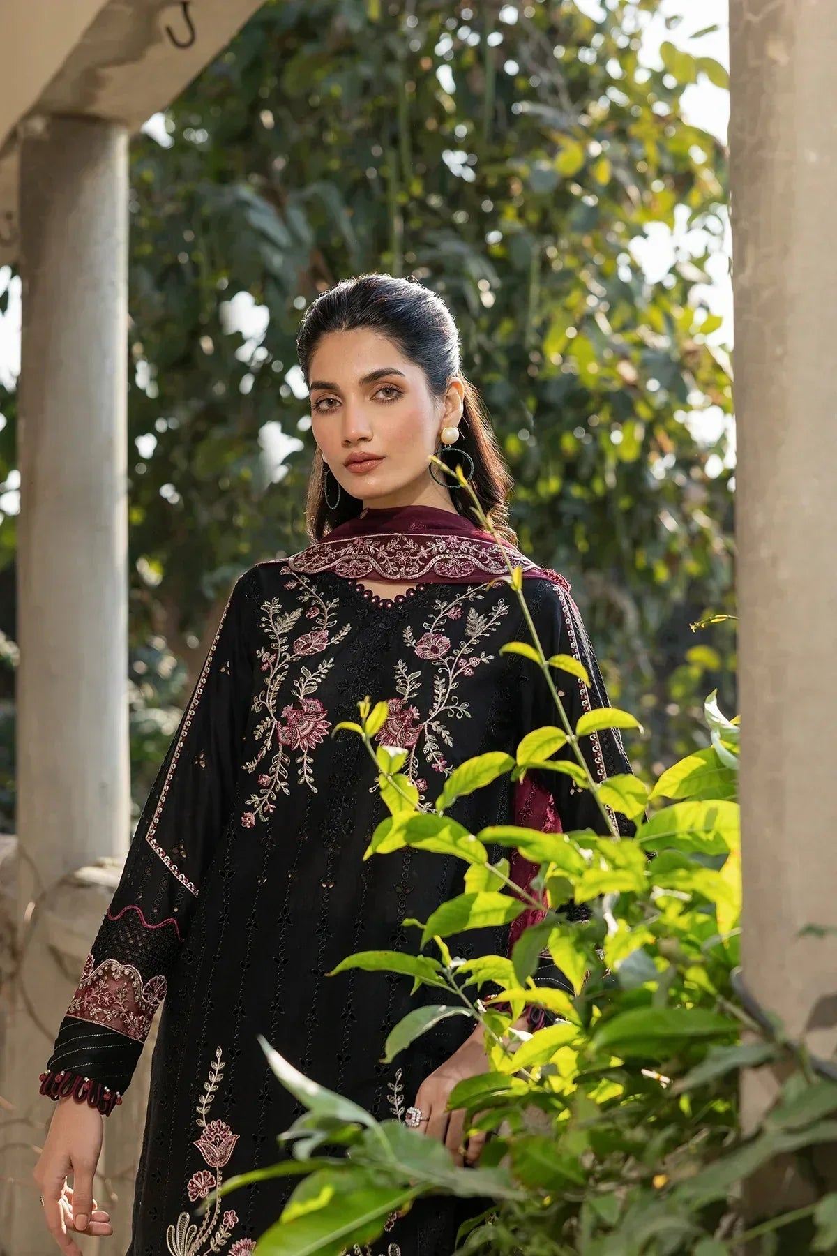 Farasha | Bahaar Embroidered Lawn | Twilight Bloom - House Of Anaya