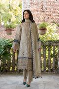 Farasha | Bahaar Embroidered Lawn | Whimsical Sage - House Of Anaya
