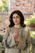 Farasha | Bahaar Embroidered Lawn | Whimsical Sage - House Of Anaya