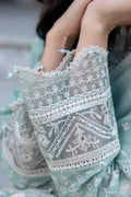 Farasha | Bahaar Embroidered Lawn | Aqua Pearl - House Of Anaya