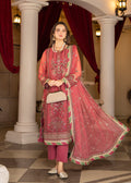Strawberry | Rimjhim Chiffon Collection | FLS-RJ-003 - House of Zarish