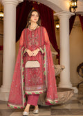 Strawberry | Rimjhim Chiffon Collection | FLS-RJ-003 - House of Zarish