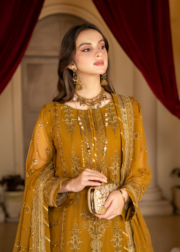 Strawberry | Rimjhim Chiffon Collection | FLS-RJ-009 - House of Zarish