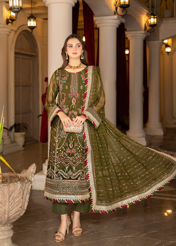 Strawberry | Rimjhim Chiffon Collection | FLS-RJ-002 - House of Zarish