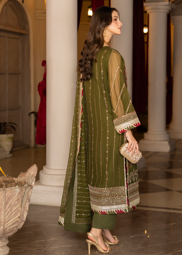 Strawberry | Rimjhim Chiffon Collection | FLS-RJ-002 - House of Zarish