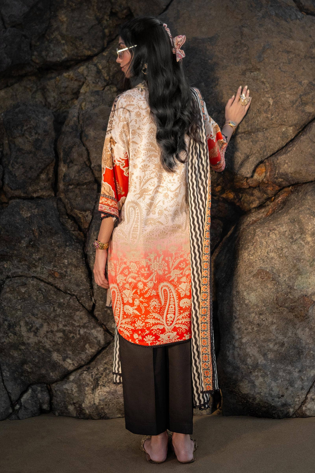 Sana Safinaz | Mahay Spring 24 | H241-028A-2BG - House Of Anaya