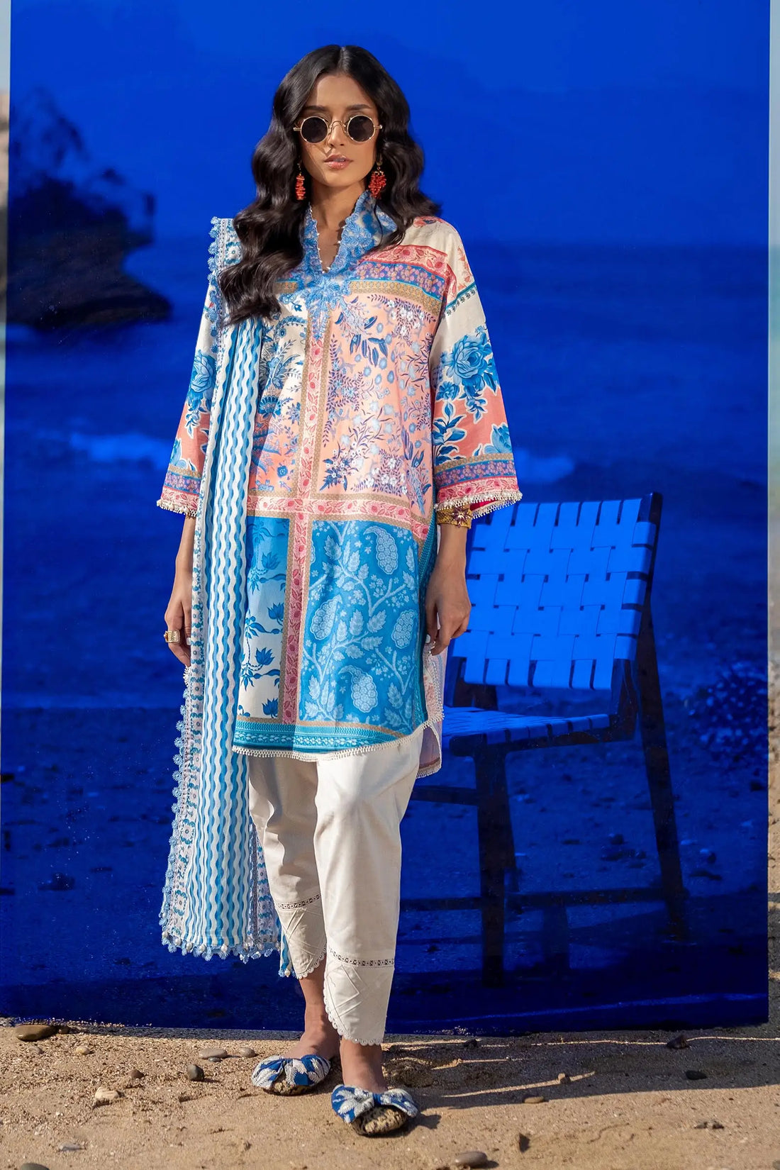 Sana Safinaz | Mahay Spring 24 | H241-028B-2BG - House Of Anaya
