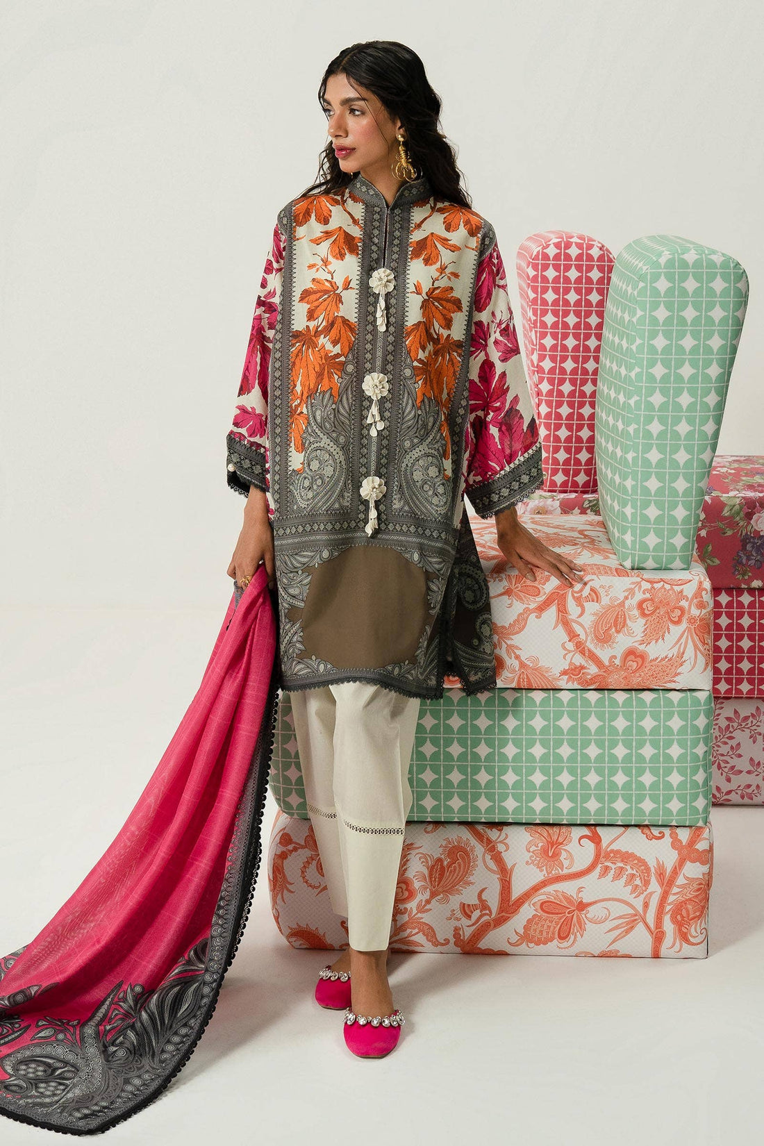 Sana Safinaz | Mahay Summer Lawn 24 | S-10 - House Of Anaya