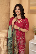 Hemstitch | Summer Luxury Lawn 24 | Scarlet Red