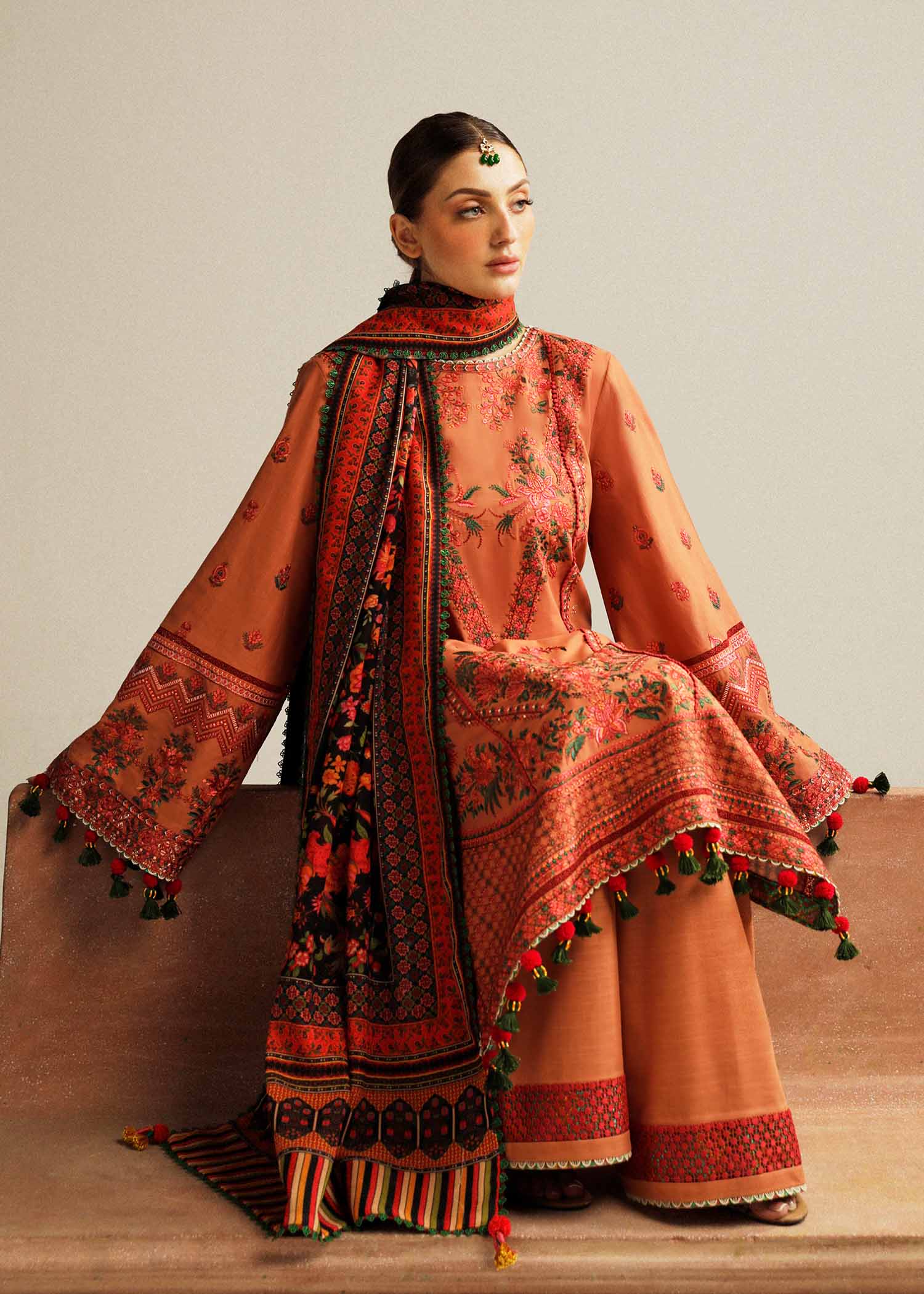 Hussain Rehar | Winter Shawl Khaddar 23 | Dusky - House Of Anaya