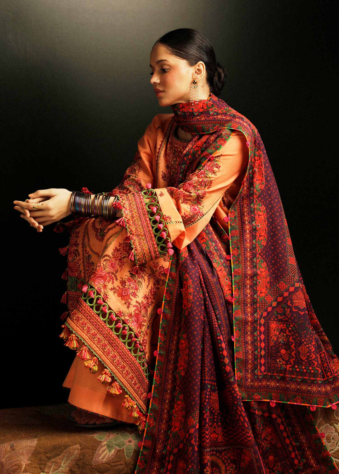 Hussain Rehar | Winter Shawl Khaddar 23 | Sunrise - House Of Anaya