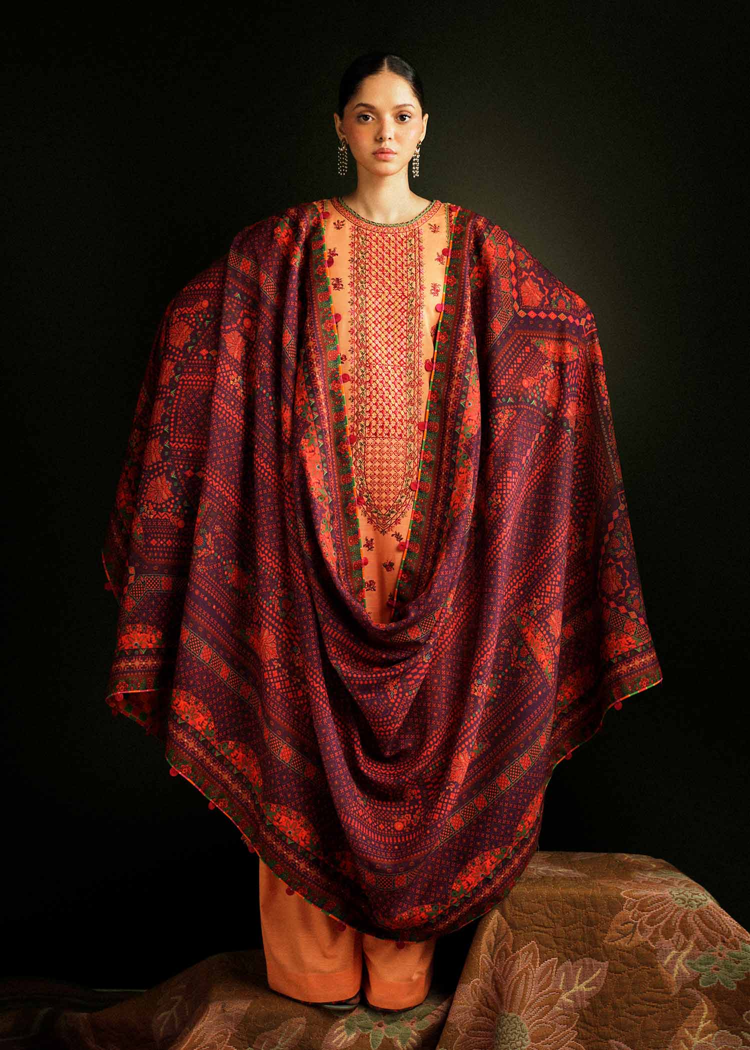 Hussain Rehar | Winter Shawl Khaddar 23 | Sunrise - House Of Anaya