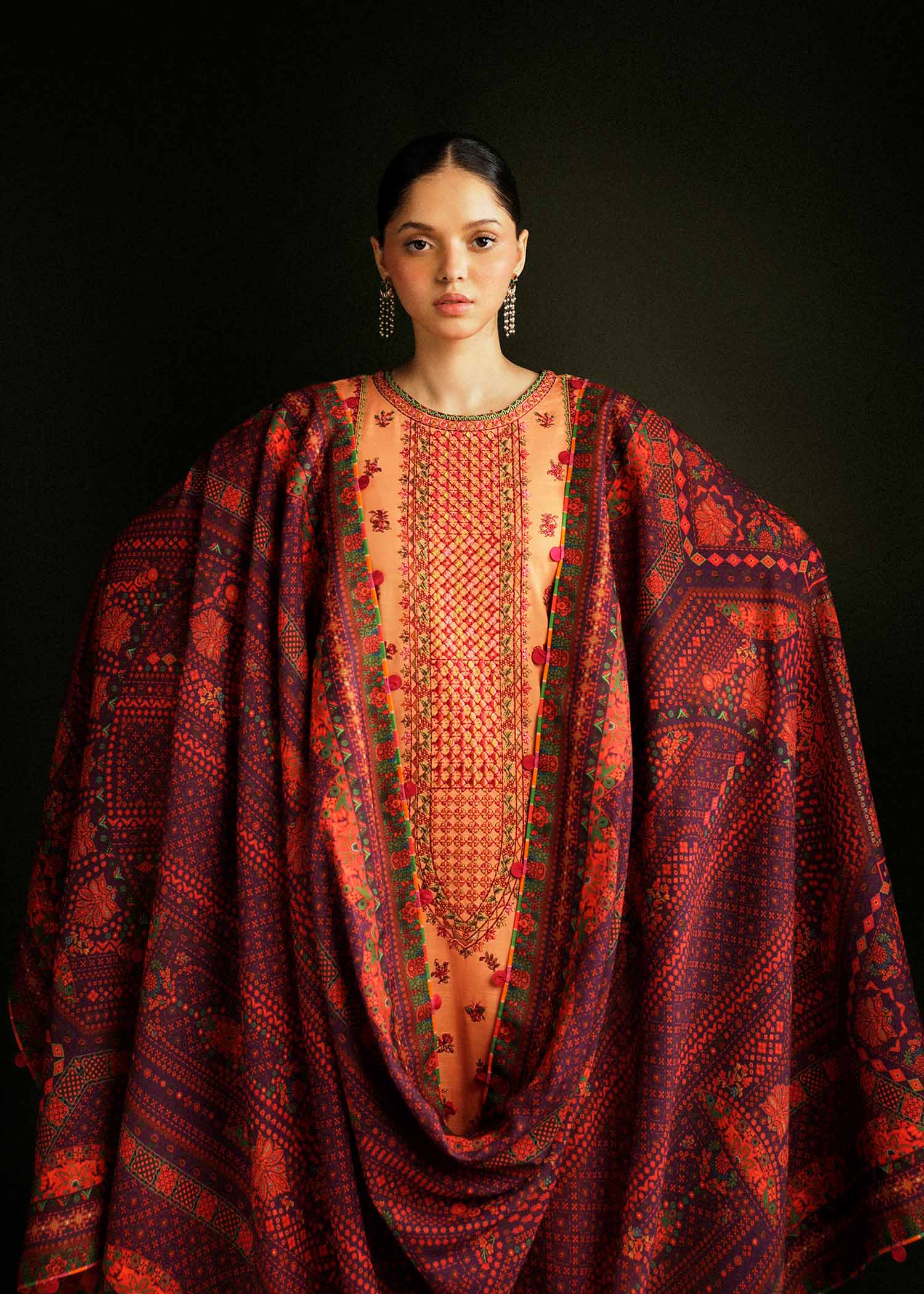 Hussain Rehar | Winter Shawl Khaddar 23 | Dusky - House Of Anaya