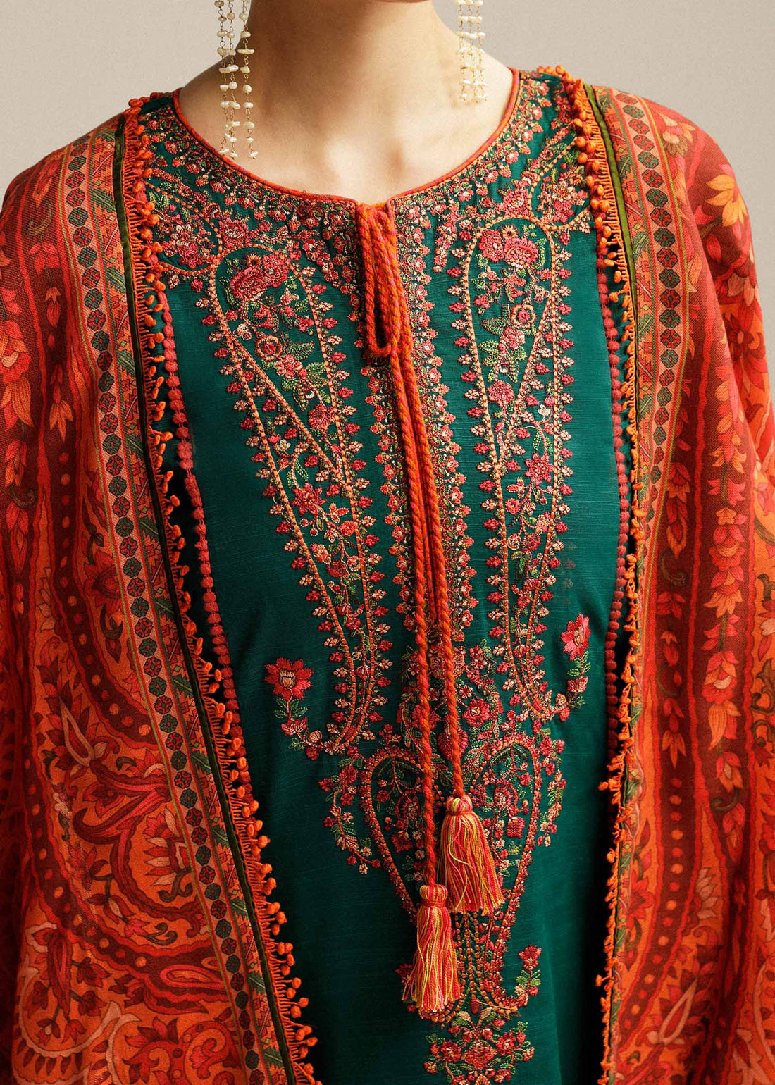 Hussain Rehar | Winter Shawl Khaddar 23 | Marjaan - House Of Anaya