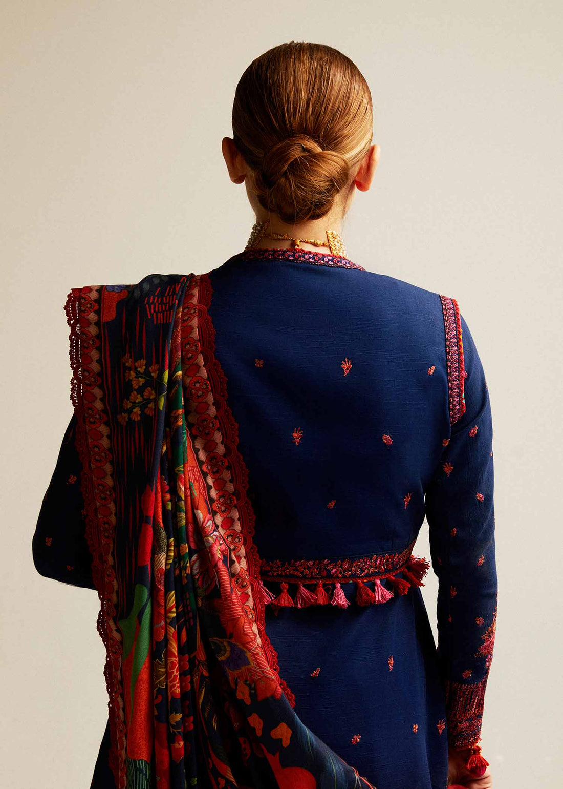Hussain Rehar | Winter Shawl Khaddar 23 | Cerulean - House Of Anaya