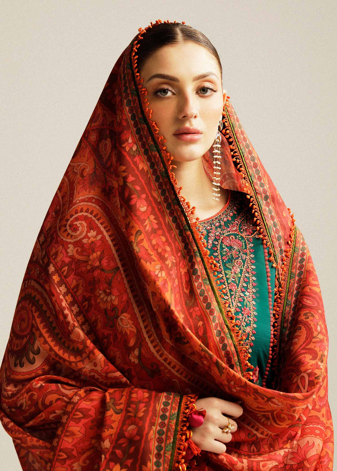 Hussain Rehar | Winter Shawl Khaddar 23 | Marjaan - House Of Anaya