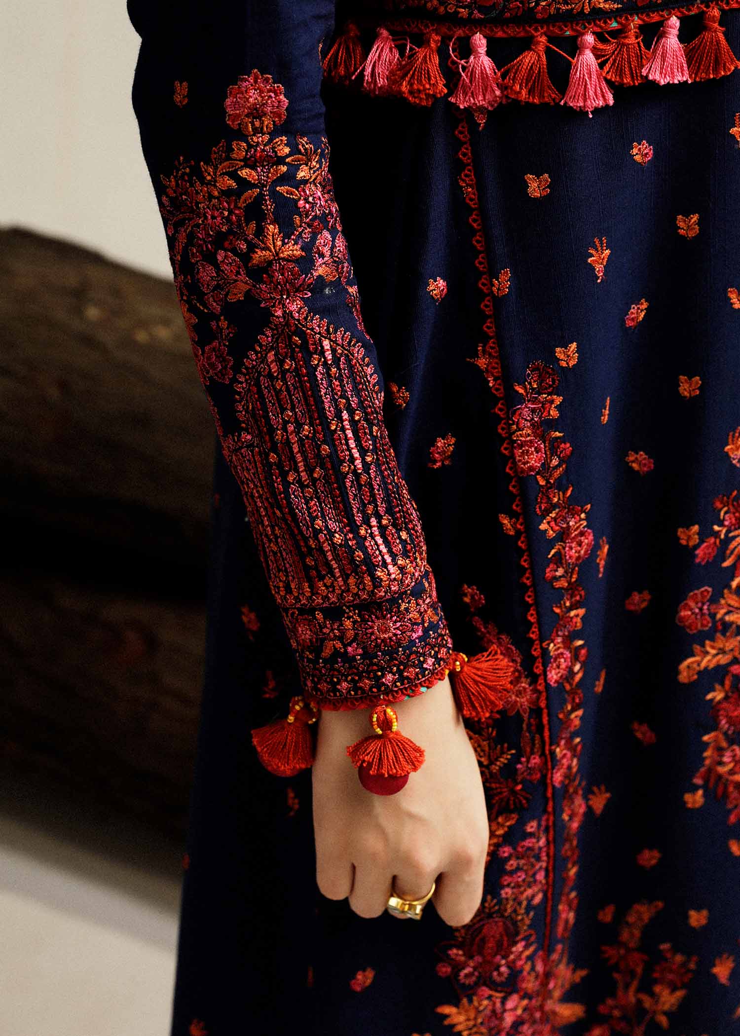 Hussain Rehar | Winter Shawl Khaddar 23 | Cerulean - House Of Anaya