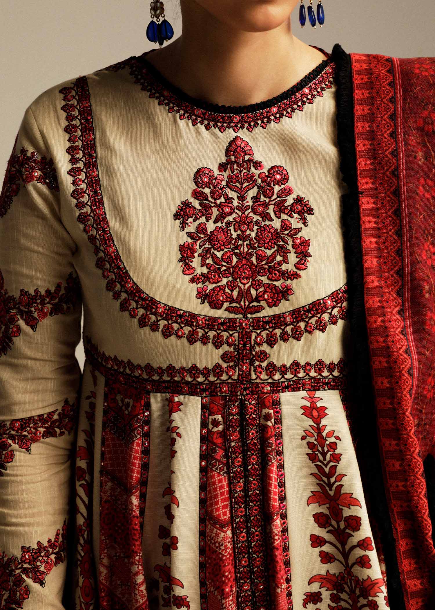 Hussain Rehar | Winter Shawl Khaddar 23 | Opaline - House Of Anaya