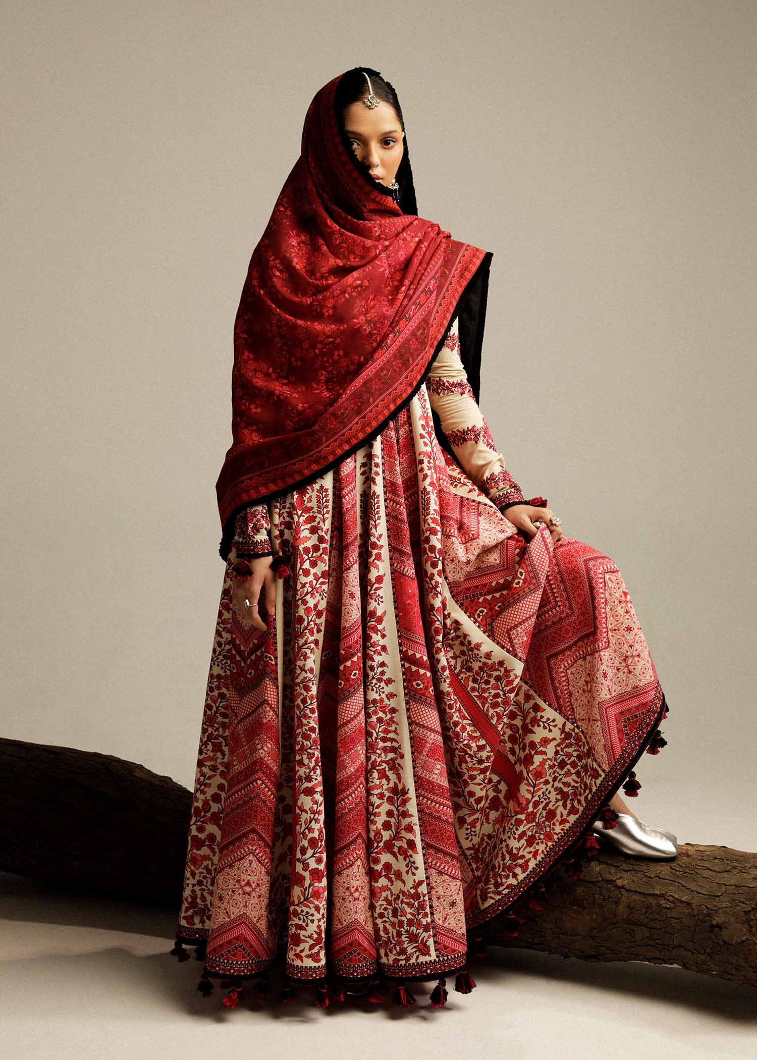 Hussain Rehar | Winter Shawl Khaddar 23 | Opaline - House Of Anaya