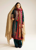 Hussain Rehar | Winter Shawl Khaddar 23 | Teal - House Of Anaya