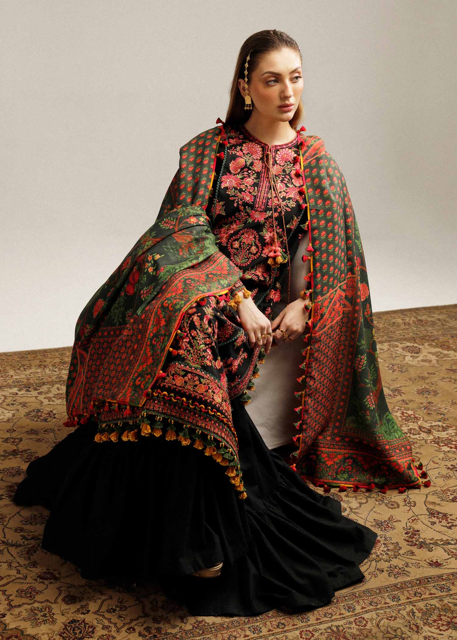 Hussain Rehar | Winter Shawl Khaddar 23 | Raat - House Of Anaya