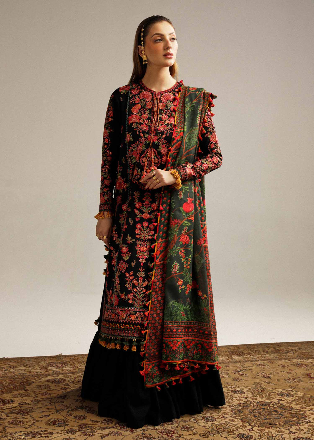 Hussain Rehar | Winter Shawl Khaddar 23 | Raat - House Of Anaya