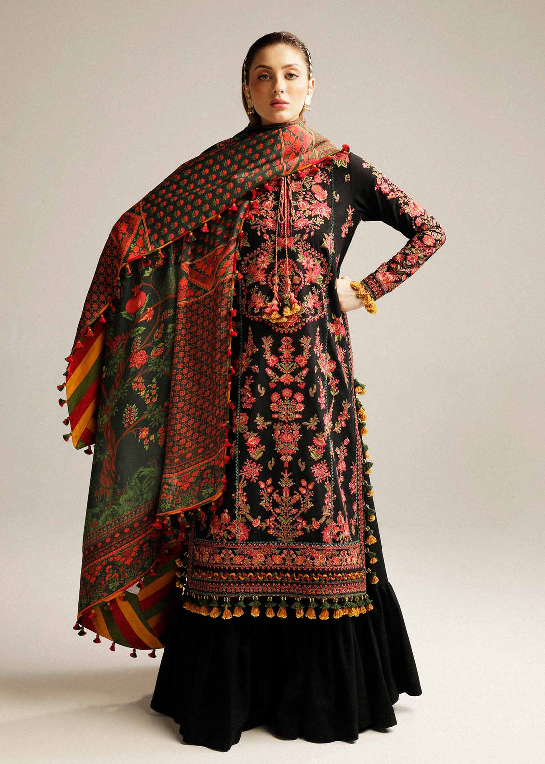 Hussain Rehar | Winter Shawl Khaddar 23 | Raat - House Of Anaya