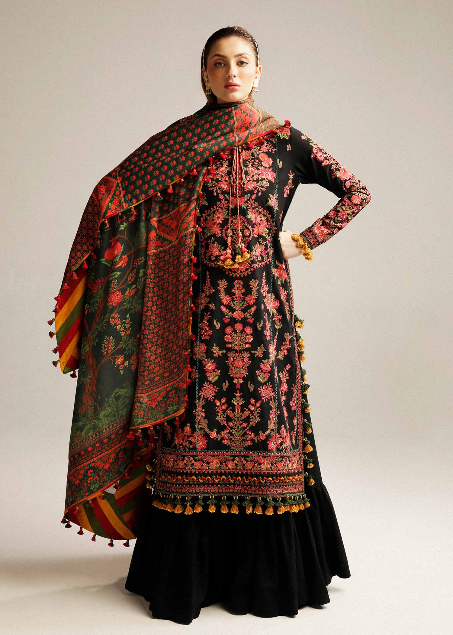 Hussain Rehar | Winter Shawl Khaddar 23 | Raat - House Of Anaya