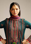 Hussain Rehar | Winter Shawl Khaddar 23 | Teal - House Of Anaya