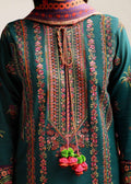 Hussain Rehar | Winter Shawl Khaddar 23 | Teal - House Of Anaya