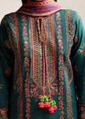 Hussain Rehar | Winter Shawl Khaddar 23 | Teal - House Of Anaya