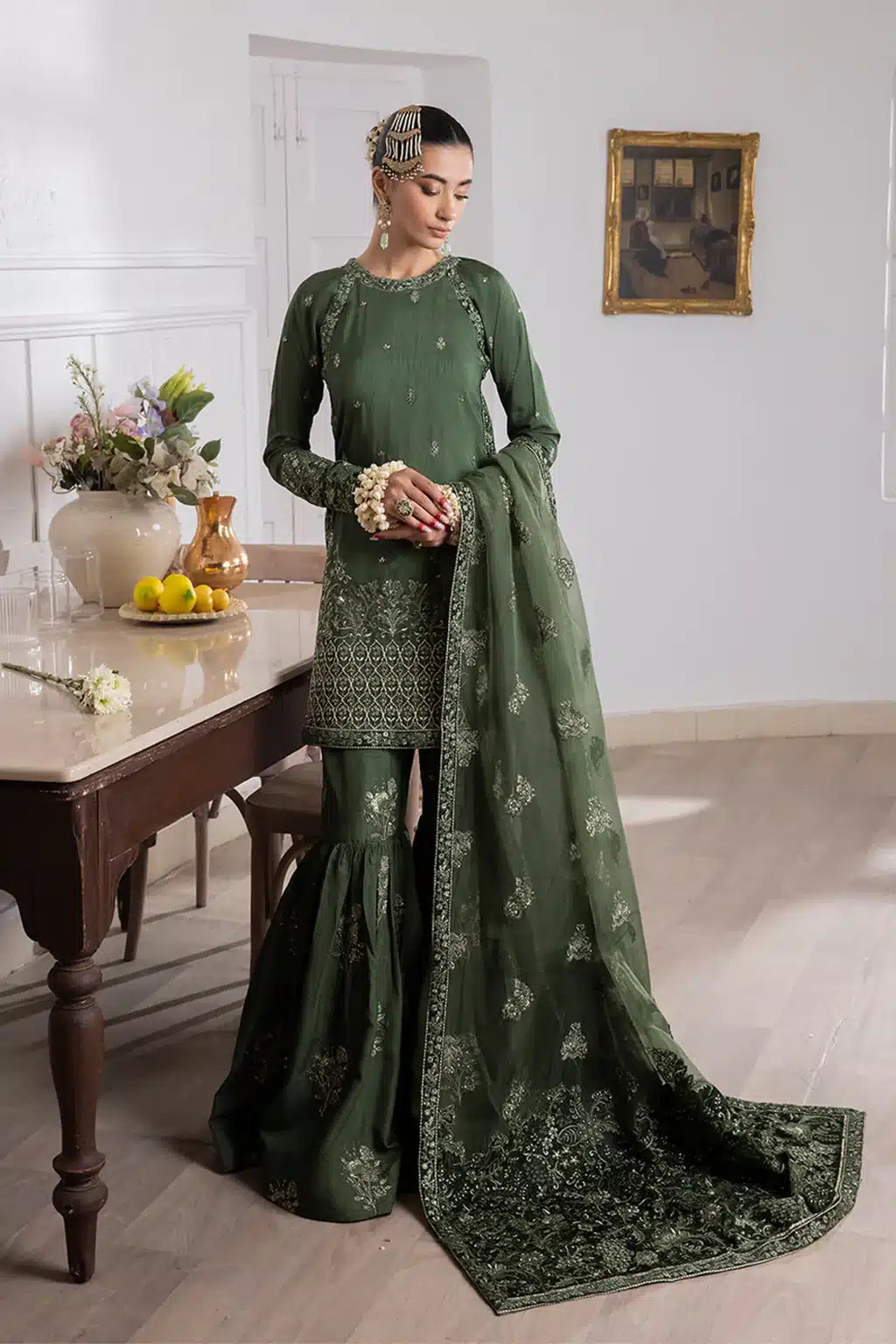Iznik | Festive Raw Silk 23 | IRS-04 IDYLLIC - House Of Anaya
