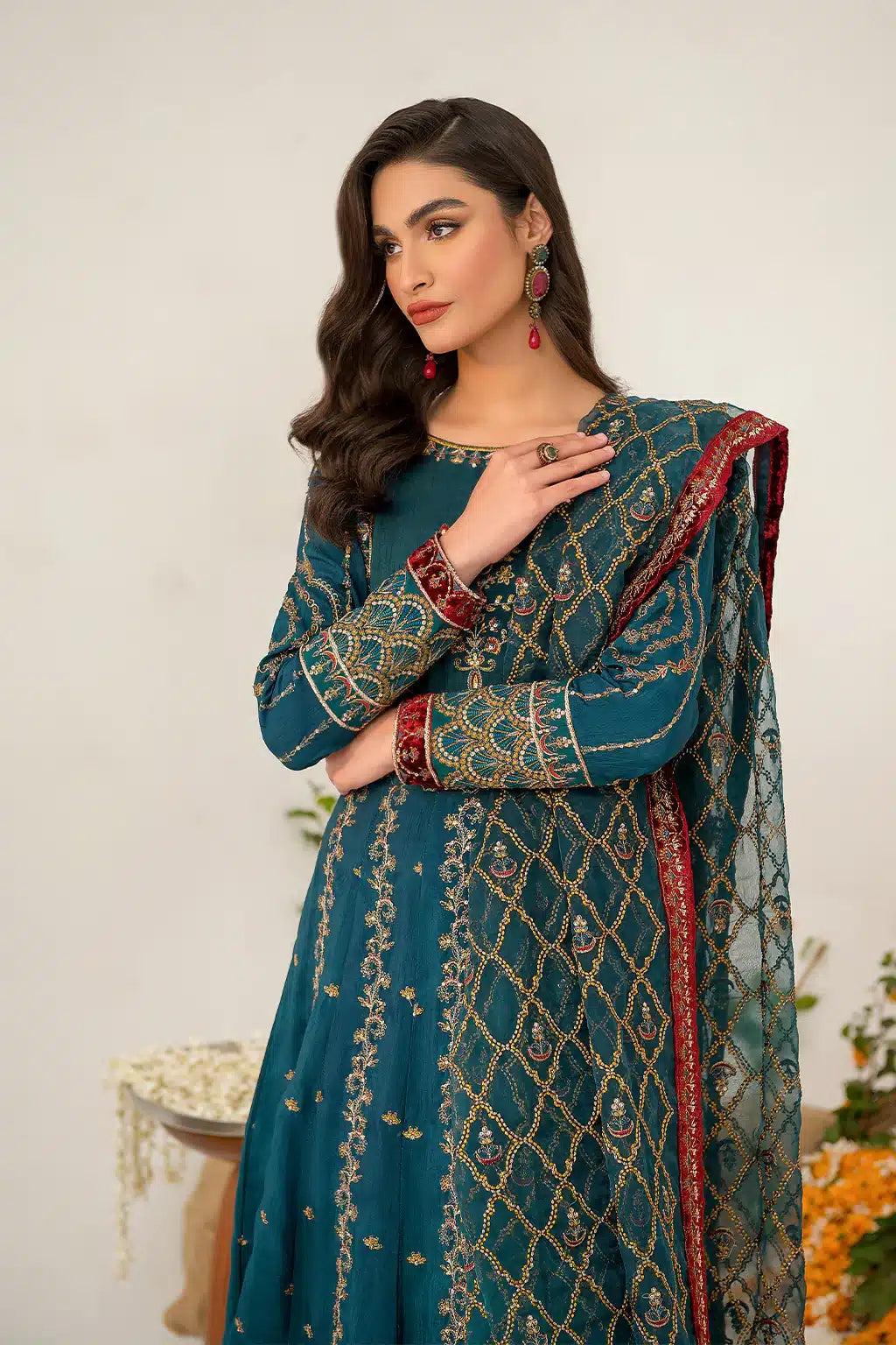 Iznik | Festive Raw Silk 23 | IRS-08 SANGUINE - House Of Anaya