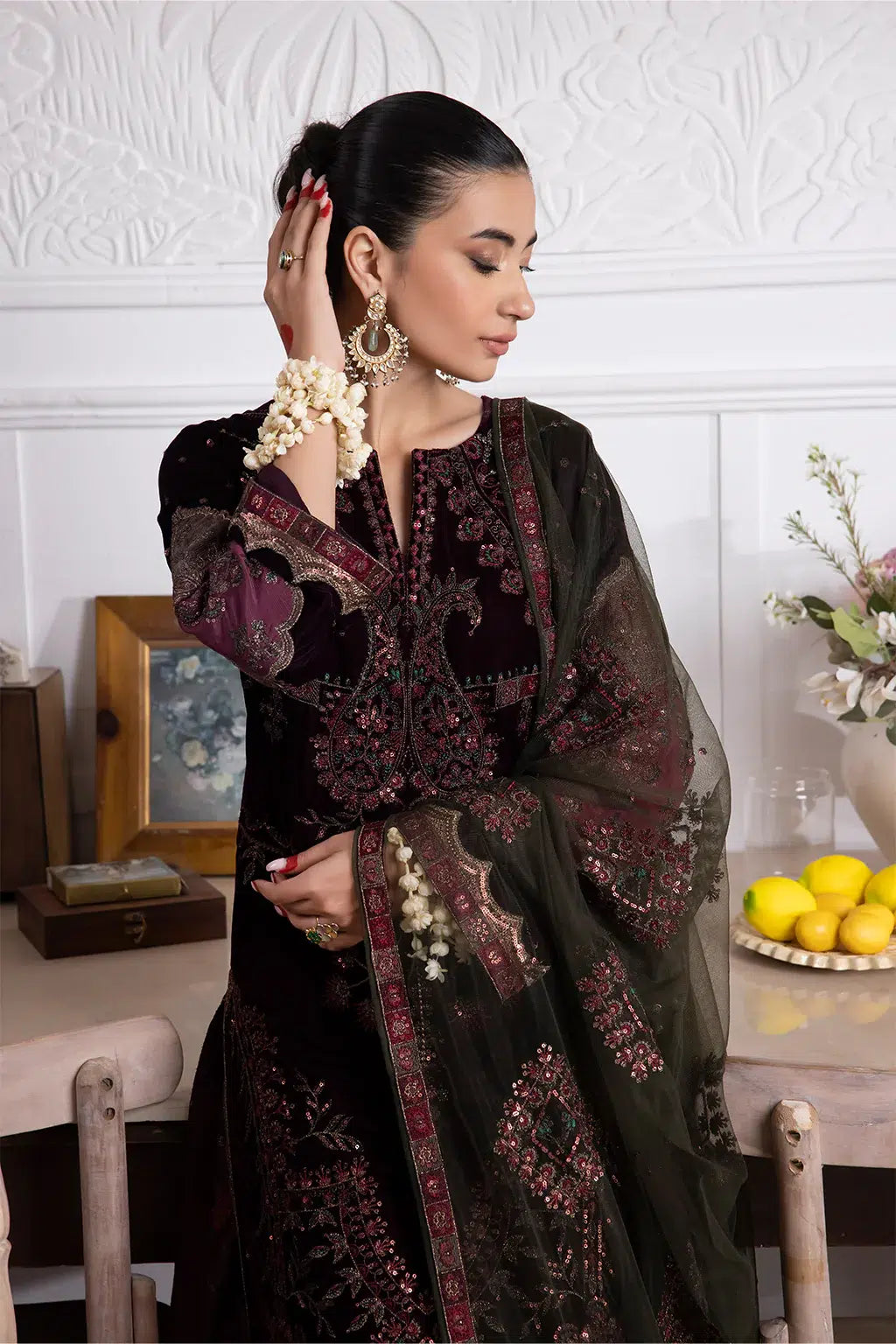 Iznik | Festive Velvet 23 | IV-30 AZITAH - House Of Anaya