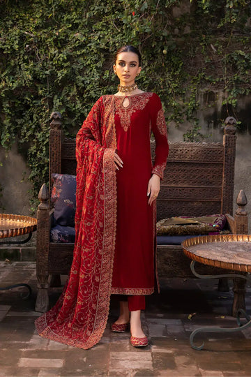 Iznik | Festive Velvet 23 | IV-37 MANIJEH - House Of Anaya