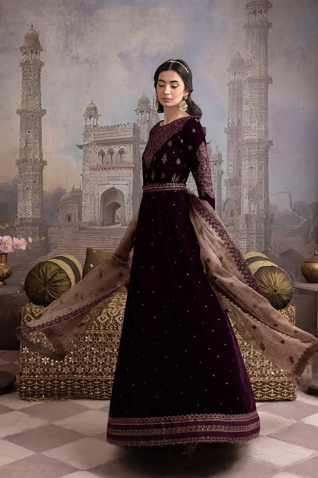 Iznik | Festive Velvet 23 | IV-36 ELAHEH - House Of Anaya