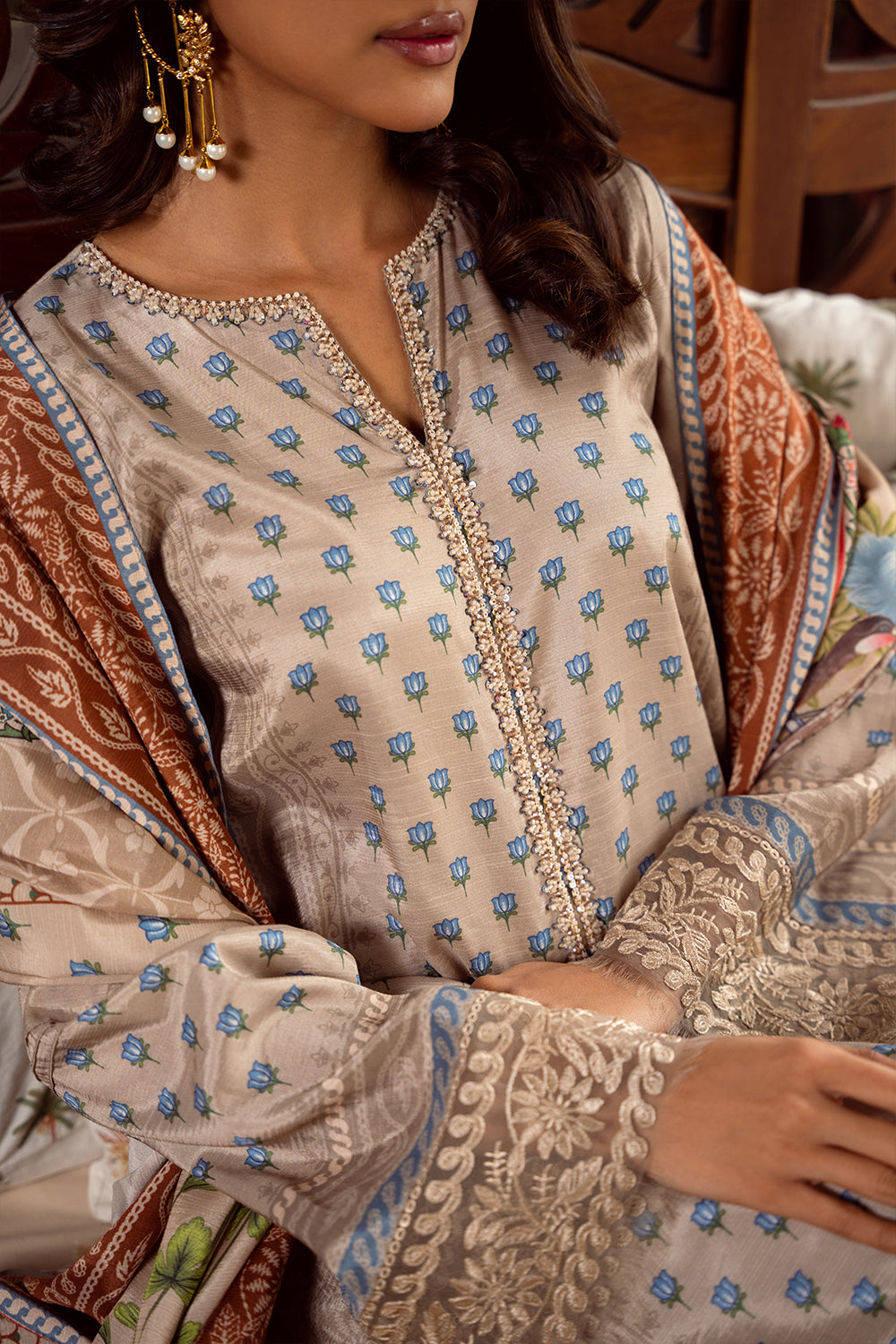 Saira Rizwan | Dahini Silk Pret | MERCINA - SRLP06-25 - House Of Anaya