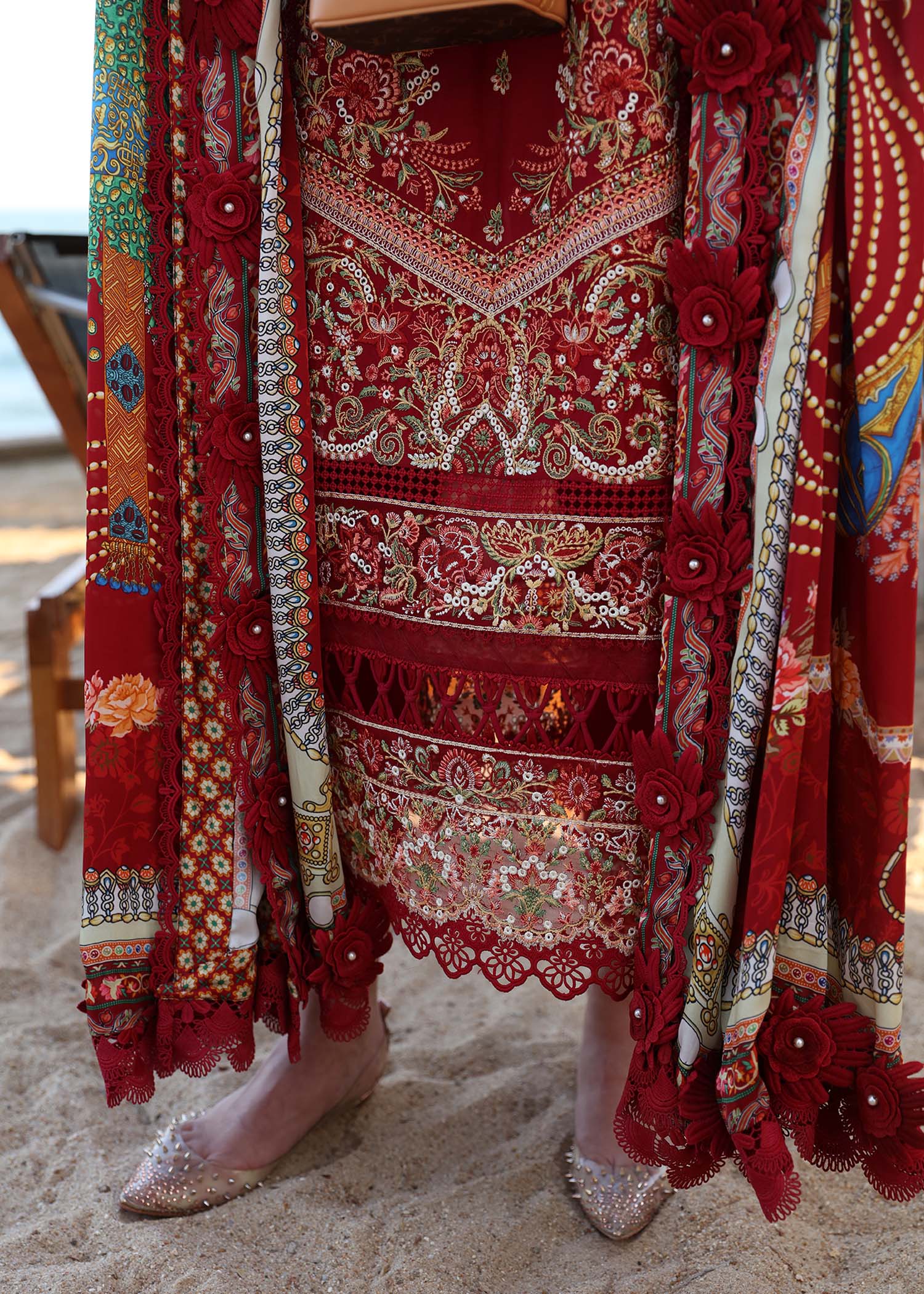 Kanwal Malik | Sareen Luxury Lawn 24 | Rose - House Of Anaya