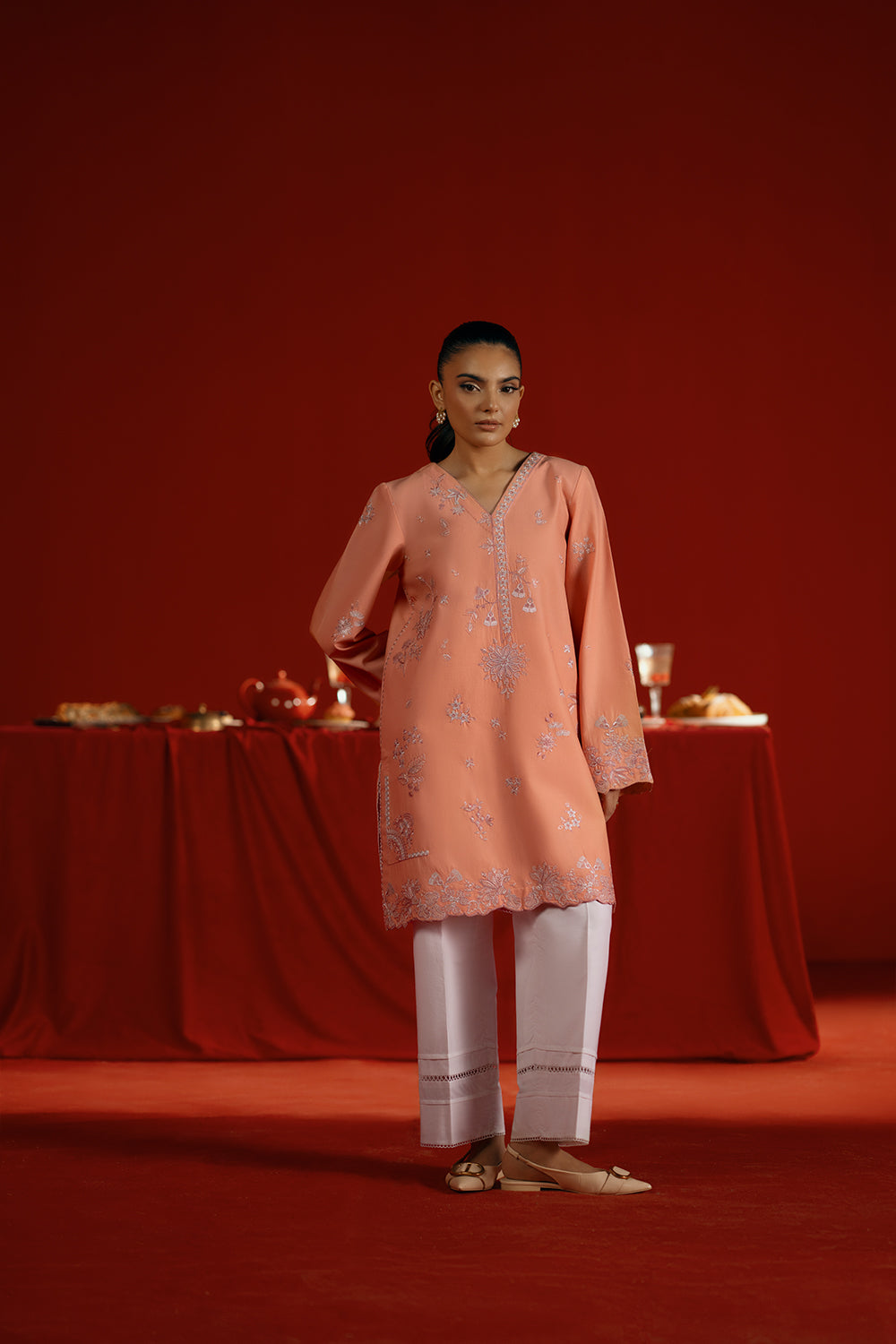 Saira Rizwan | Joolie Co ords | JOOLIE PEACH - JBP25-05