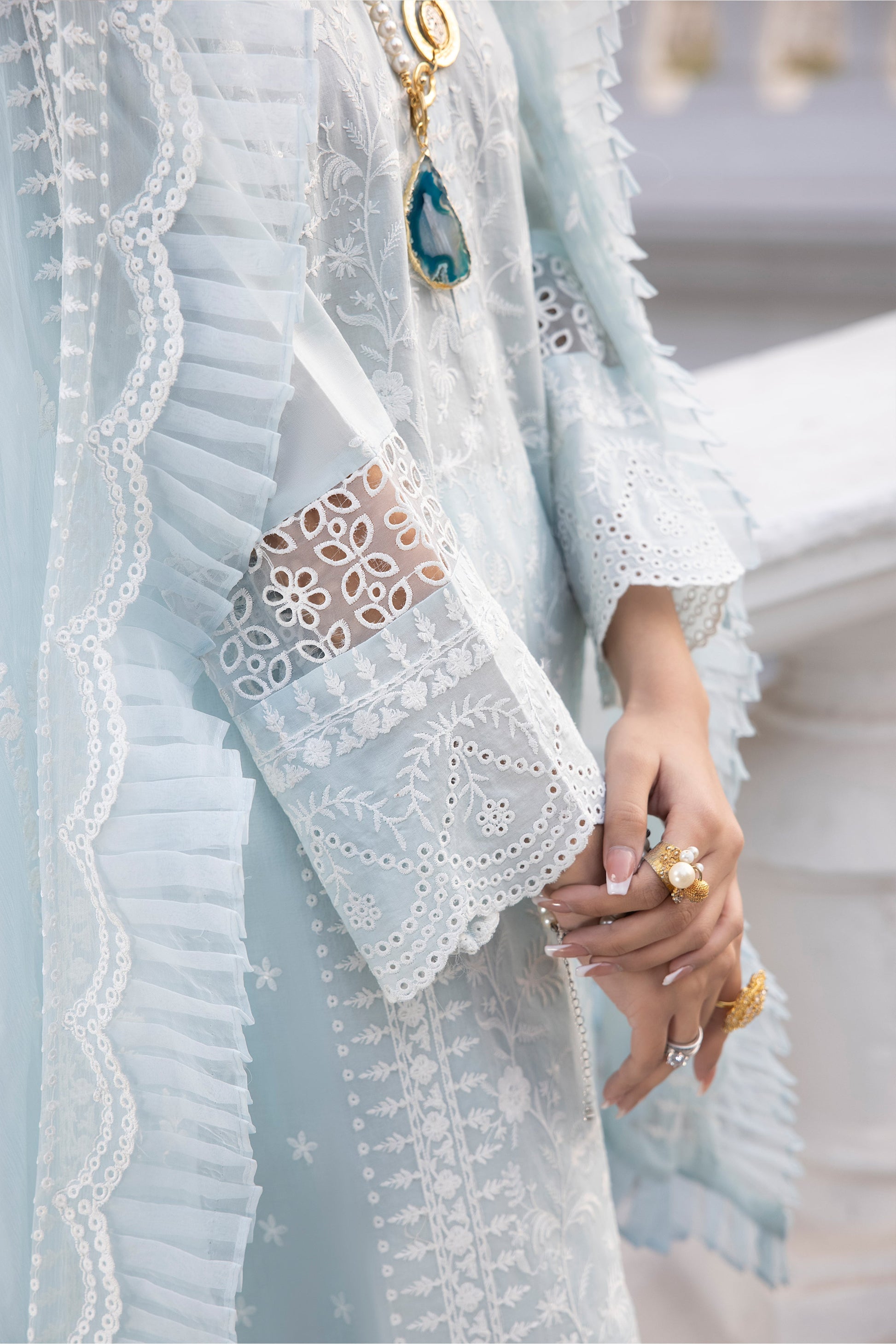 LSM | Spring Embroidered 24 | A-8 - House of Zarish