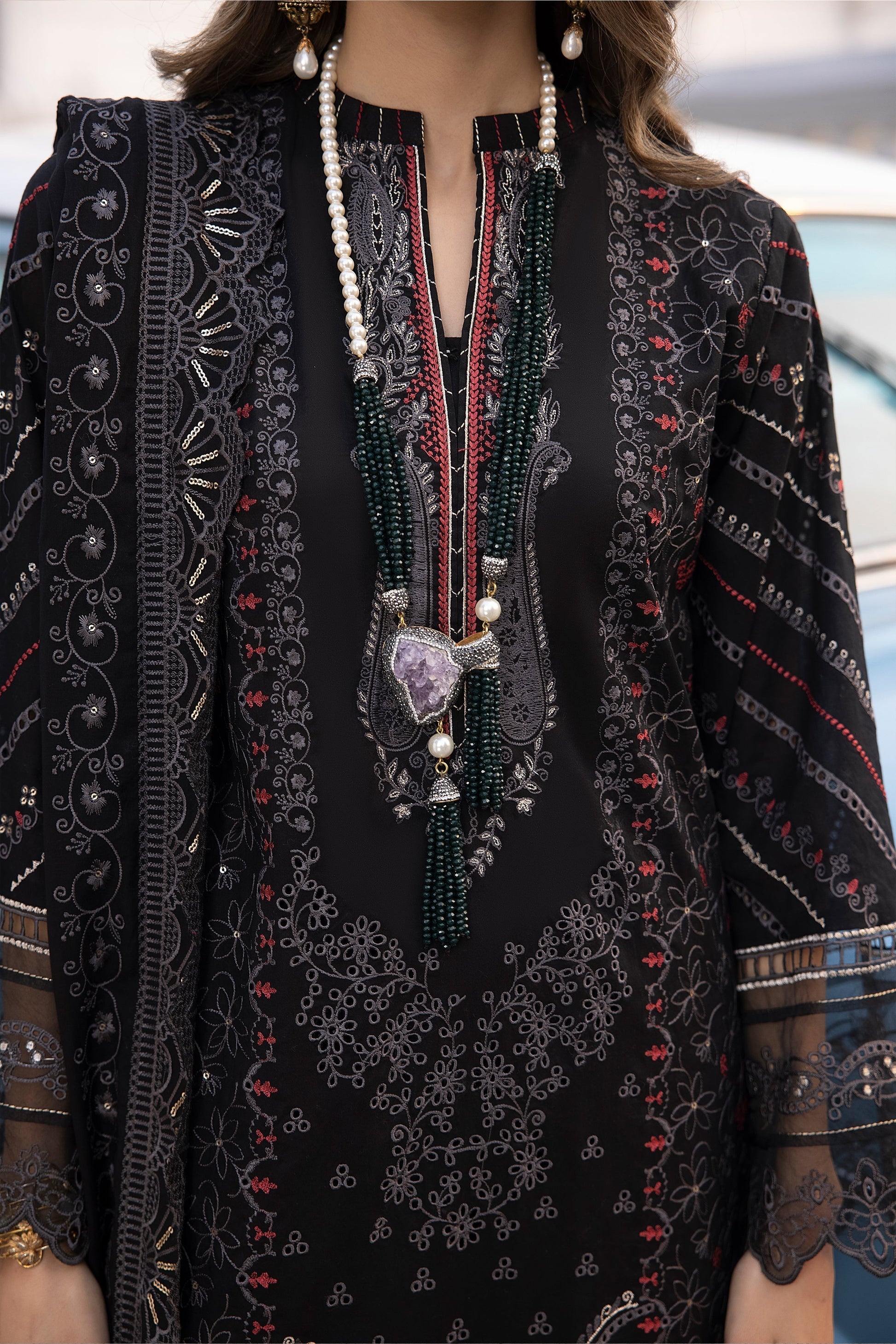 LSM | Spring Embroidered 24 | A-12 - House of Zarish