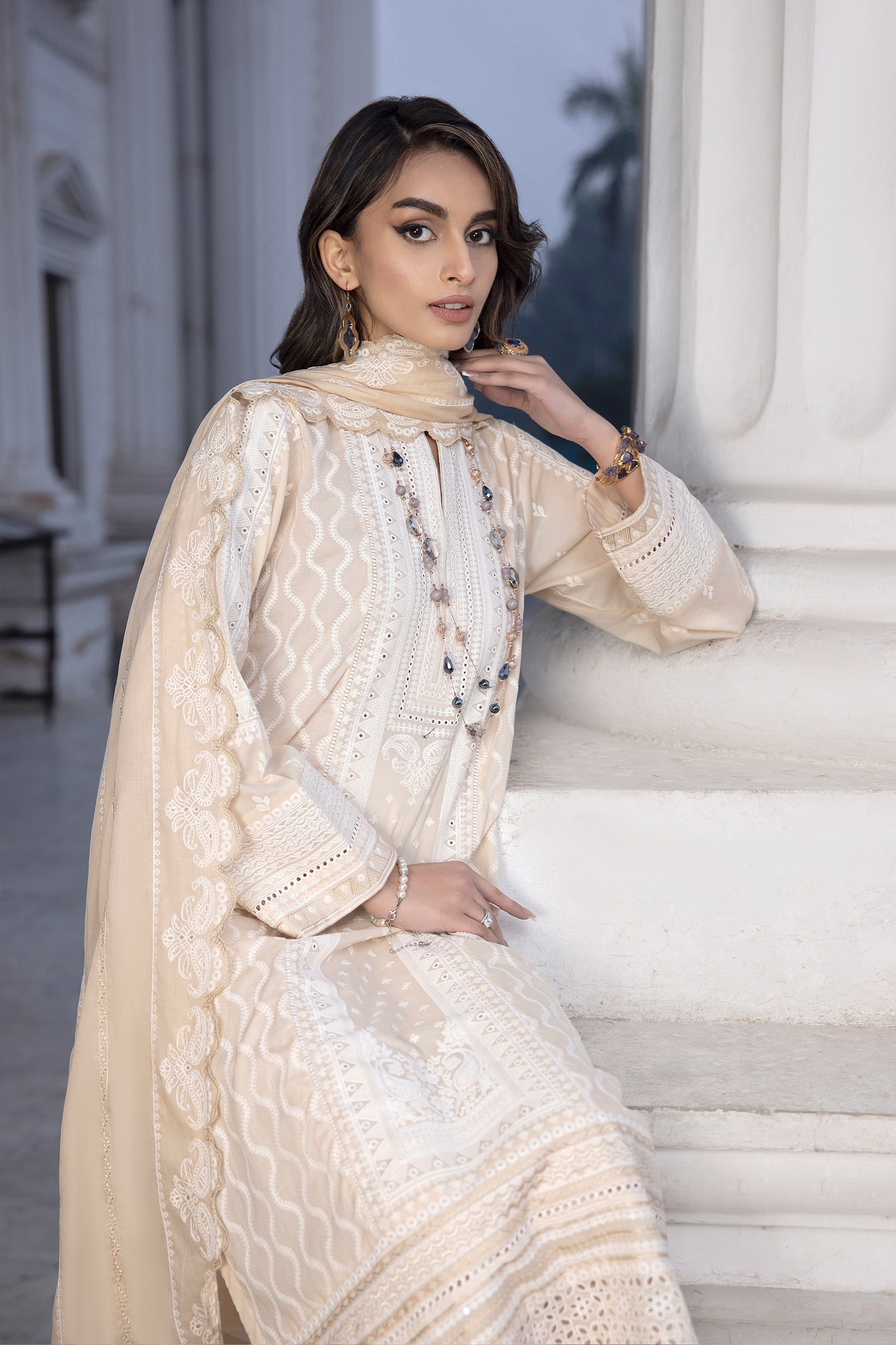 LSM | Spring Embroidered 24 | A-6 - House of Zarish