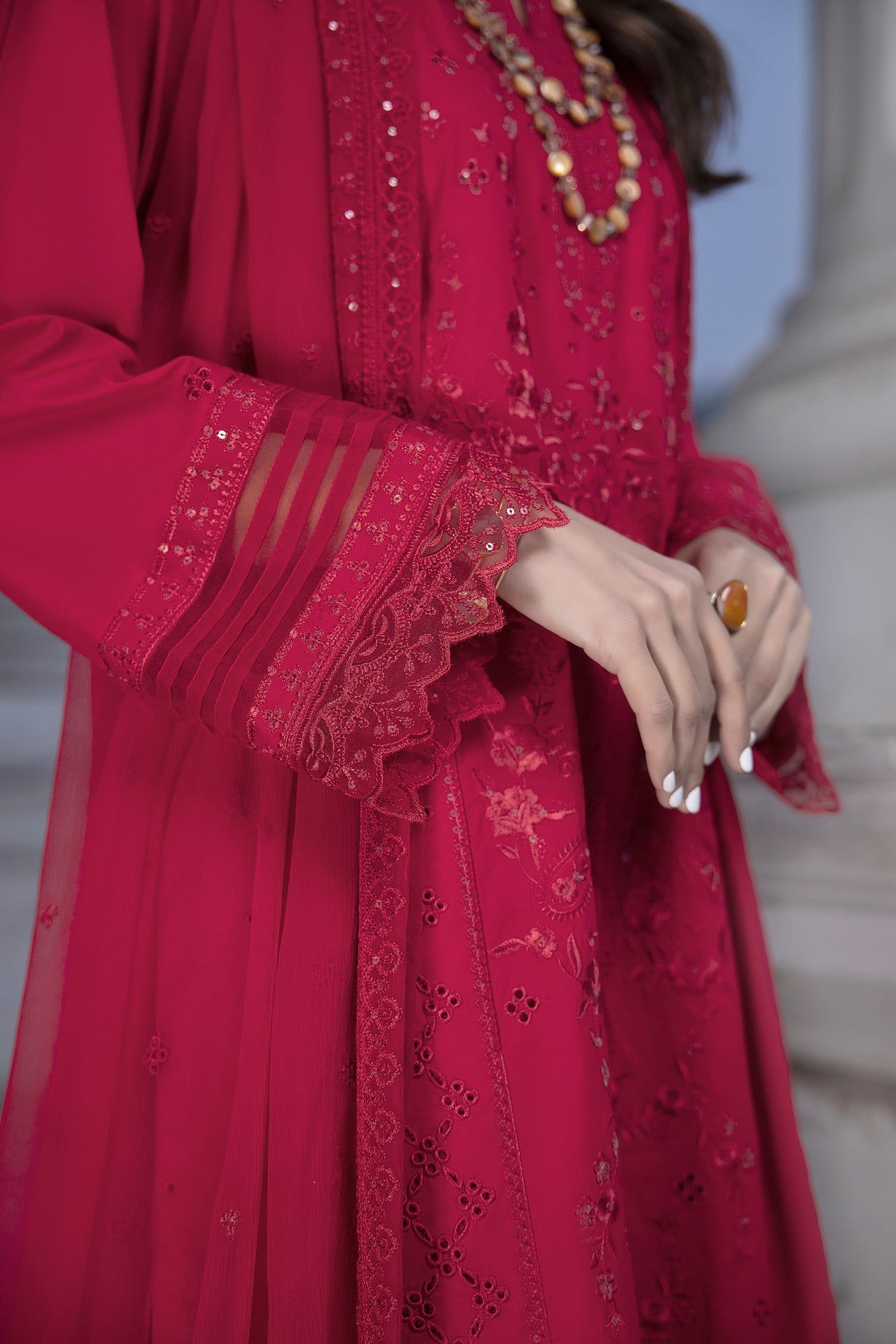 LSM | Spring Embroidered 24 | A-15 - House of Zarish