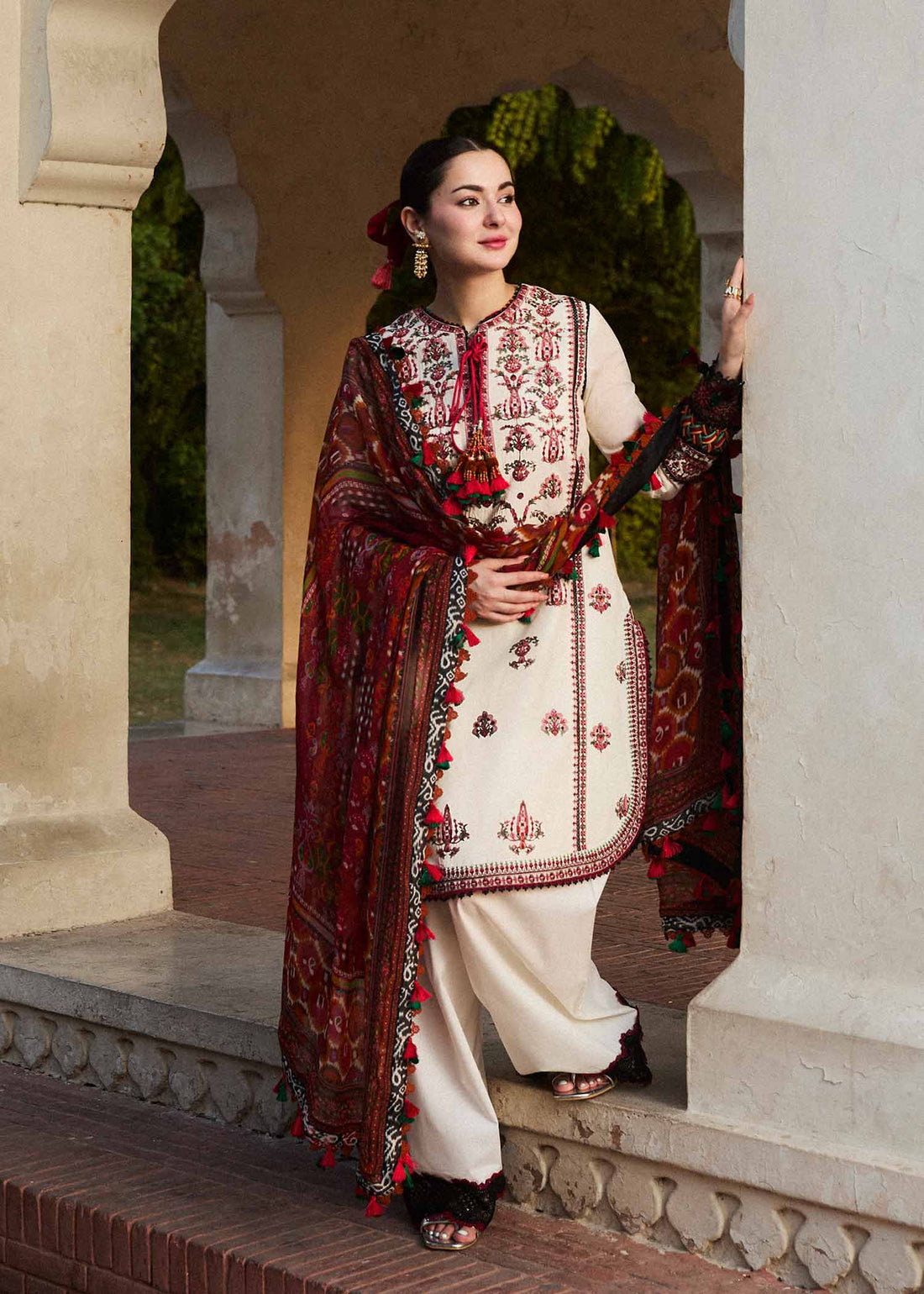 Hussain Rehar | SS Lawn 24 | Fawn - House Of Anaya