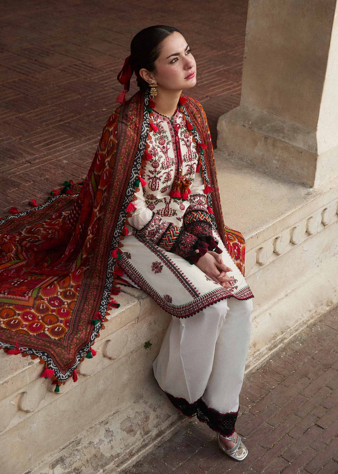 Hussain Rehar | SS Lawn 24 | Fawn - House Of Anaya