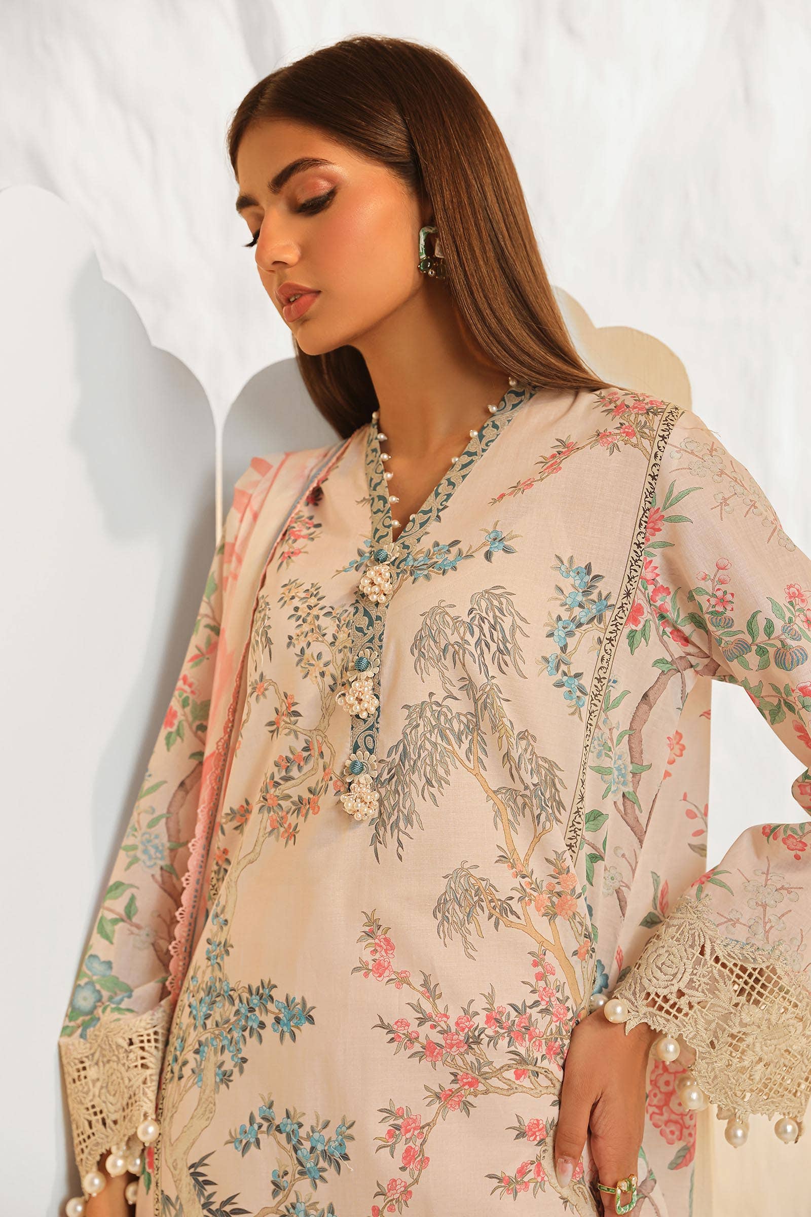 Sana Safinaz | Muzlin Summer 24 | 001A-CI - House Of Anaya