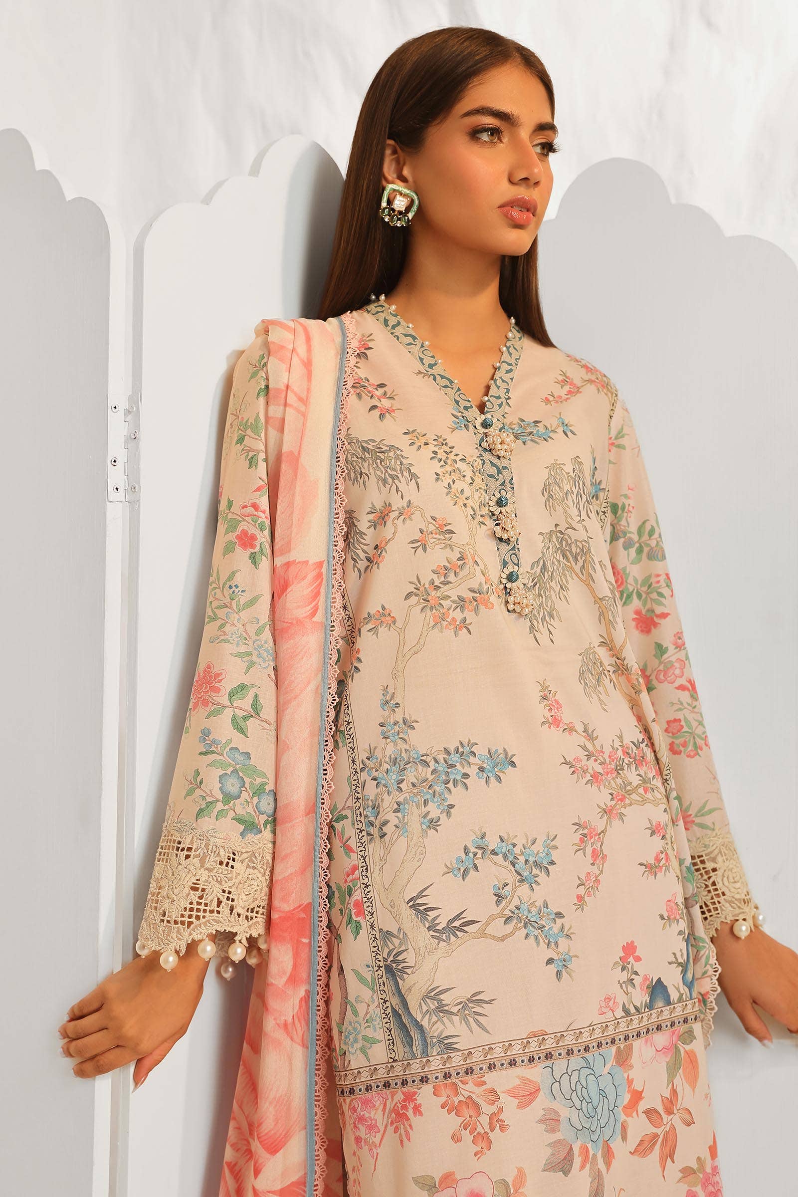 Sana Safinaz | Muzlin Summer 24 | 001A-CI - House Of Anaya